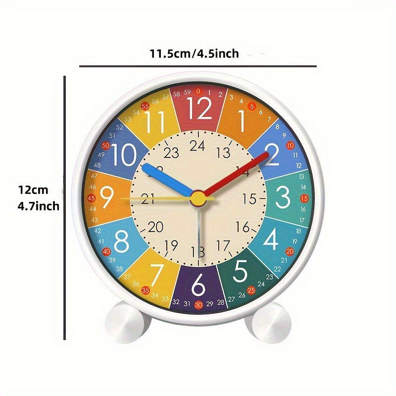 Educational Silent Alarm Clock – Colorful Clock for Students and Children