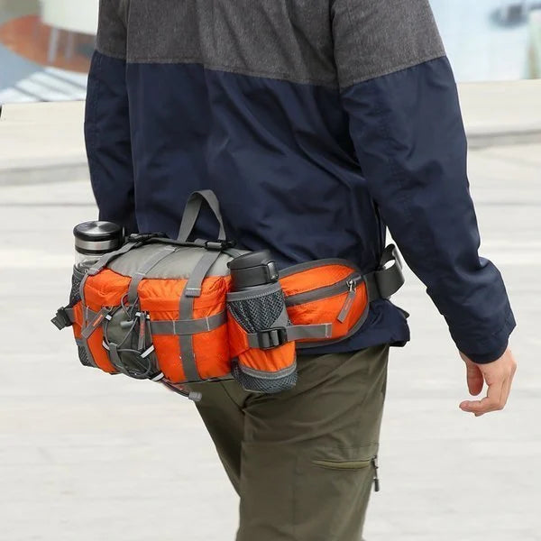 Water-Resistant Nylon Running Belt with Bottle Holders