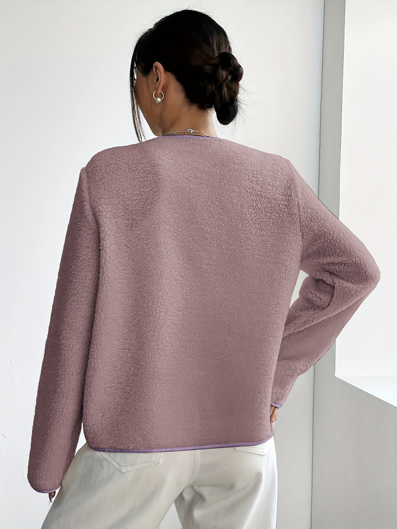 Elegant ladies' jacket with buttons – Timeless and soft for autumn and winter