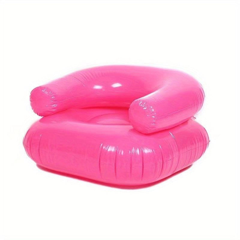 Inflatable Lounge Chair for Adults with Transparent Design and Comfort Cushion