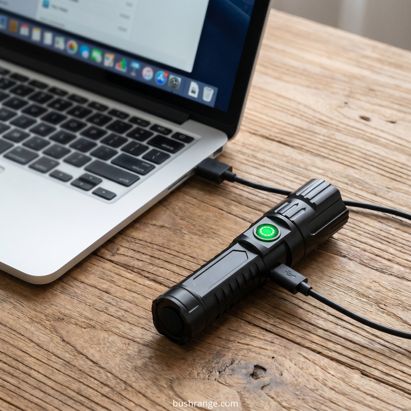 Rechargeable LED Torch with Adjustable Zoom & 3 Light Modes