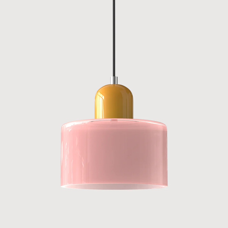Retro Pendant Lamp with Glass Shade and Adjustable Cord for a Warm Atmosphere