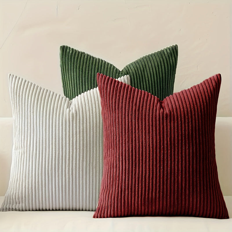 Bohemian Rib Cushion Cover with Stripe Texture – Soft, Stylish, and Decorative