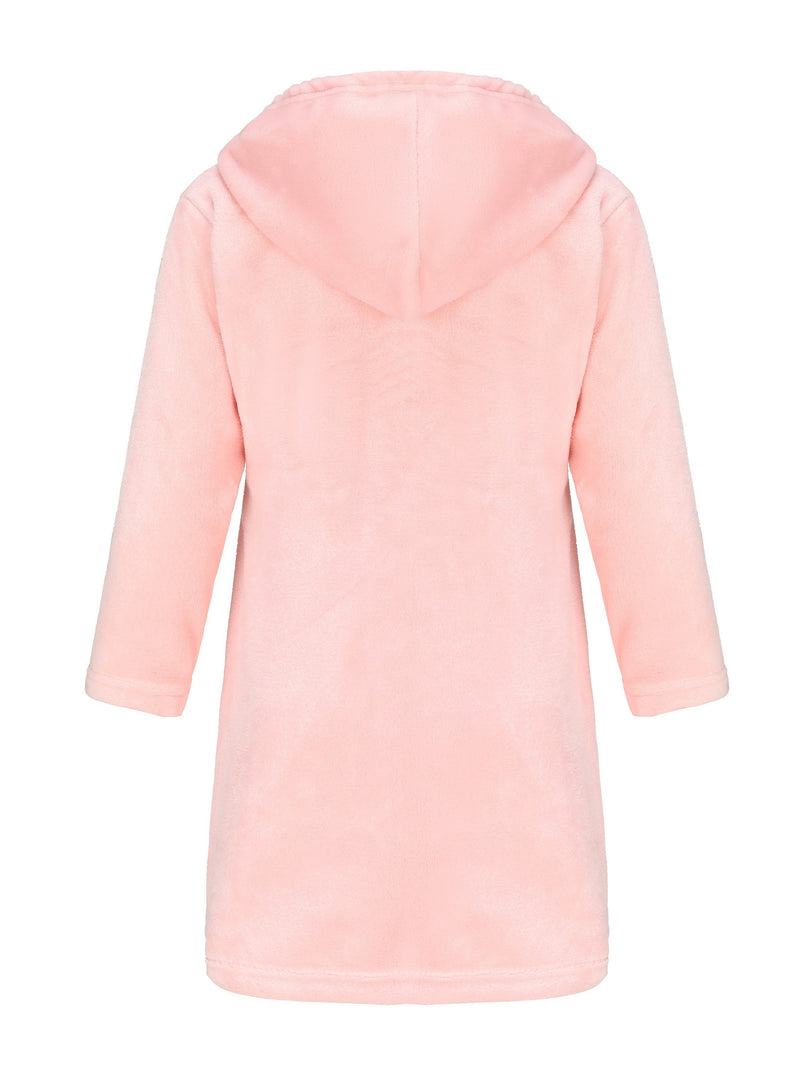 Children's Bathrobe with Hood – Soft Fleece Bathrobe for Girls with Comfortable Fit