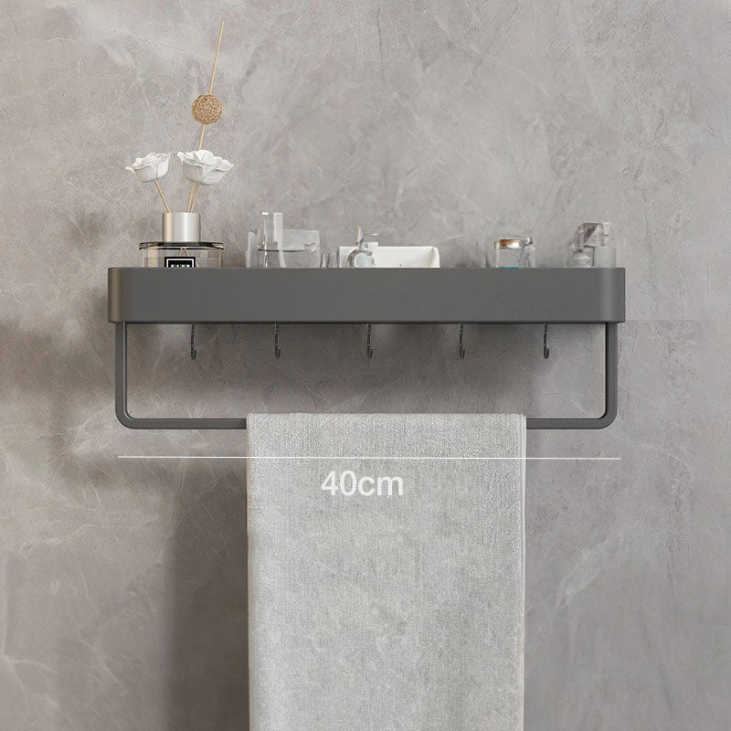 Wall Rack for Bathroom with Shelf and Towel Rail in Modern Design
