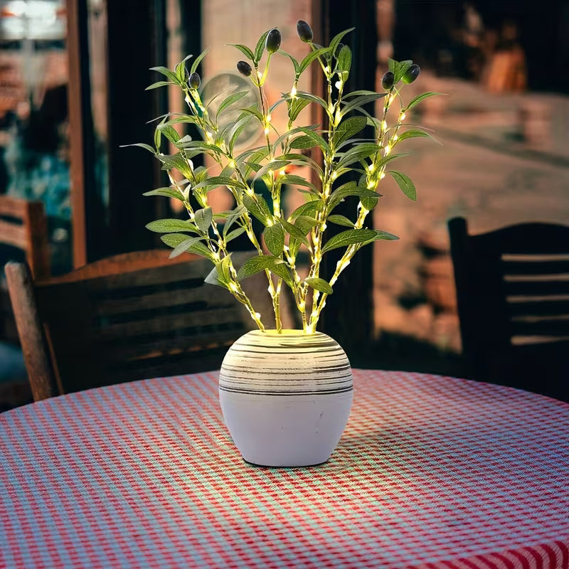 Illuminated Olive Branch and Cherry Blossom LED Decoration