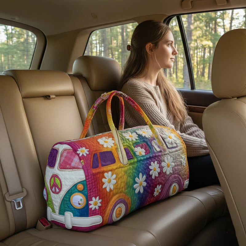 Colourful Boho Patchwork Travel Duffel Bag
