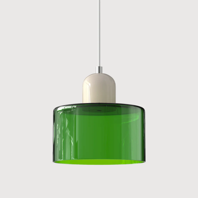 Retro Pendant Lamp with Glass Shade and Adjustable Cord for a Warm Atmosphere