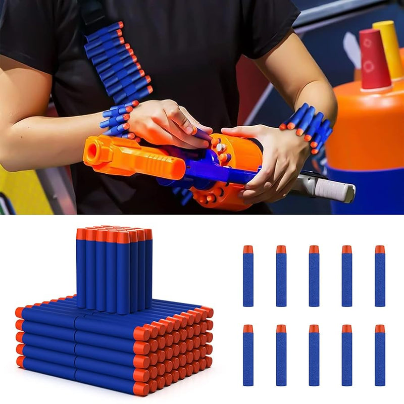 200 Foam Darts for Nerf with Wristband Holder and Storage Bag for Playful Fun