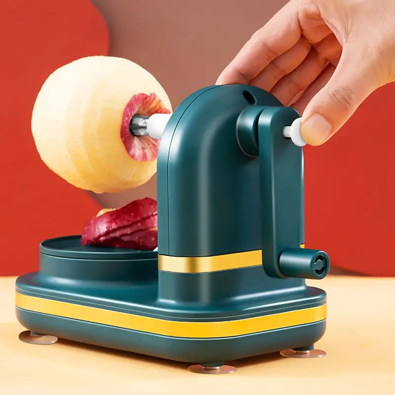 Manual Fruit and Vegetable Peeler Slicer with Rotary Handle