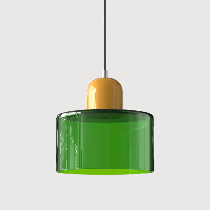 Retro Pendant Lamp with Glass Shade and Adjustable Cord for a Warm Atmosphere