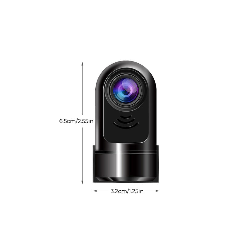 Mini Dash Camera with Full HD Recording and Rotating Mount