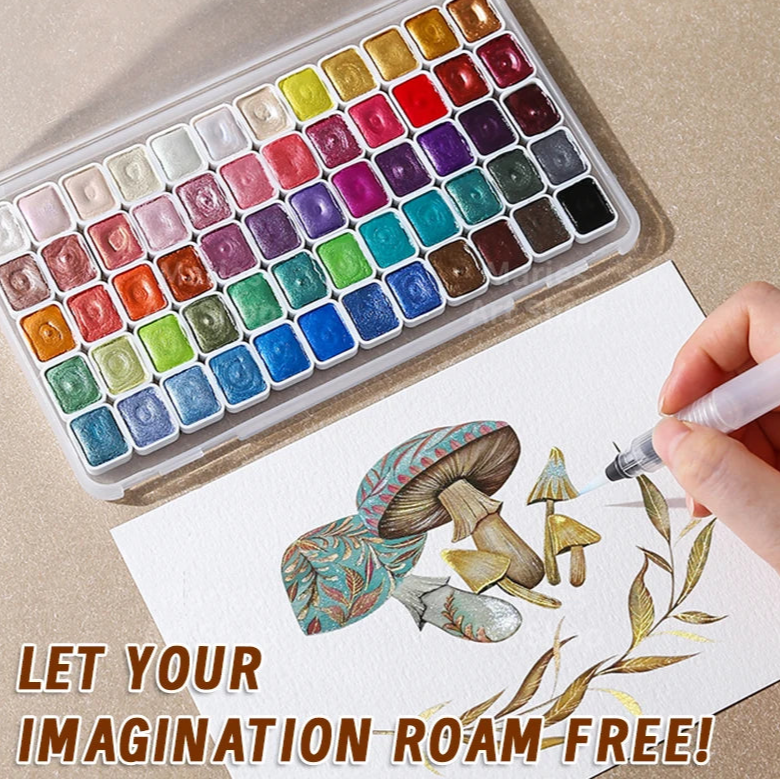 Shimmering Metallic Watercolour Paint Set