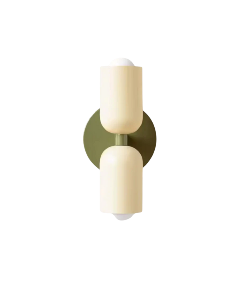 Double-Head Frosted Glass Wall Sconce with Soft Ambient Lighting