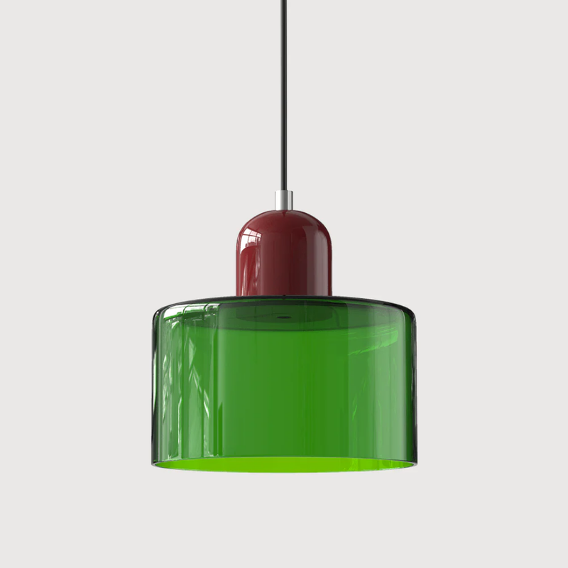 Retro Pendant Lamp with Glass Shade and Adjustable Cord for a Warm Atmosphere