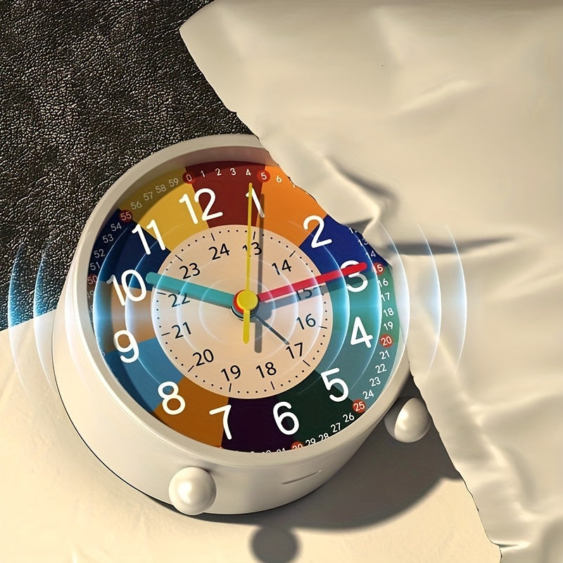 Educational Silent Alarm Clock – Colorful Clock for Students and Children