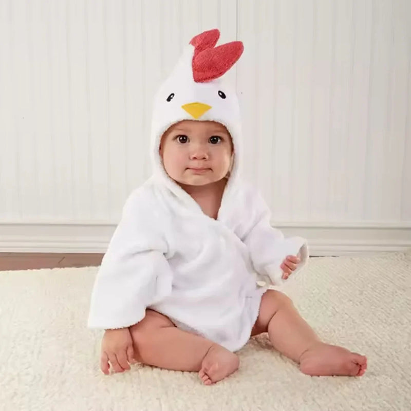 Hooded Animal Bathrobe for Babies and Toddlers