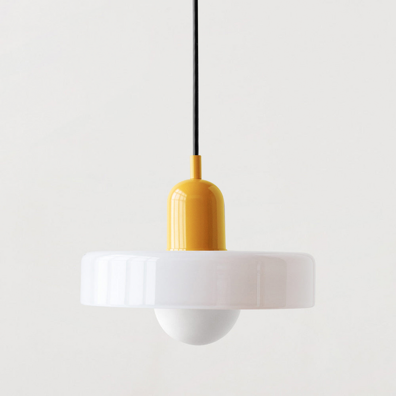ColorLoop Pendant – Artistic Bauhaus Hanging Lamp with Warm Light