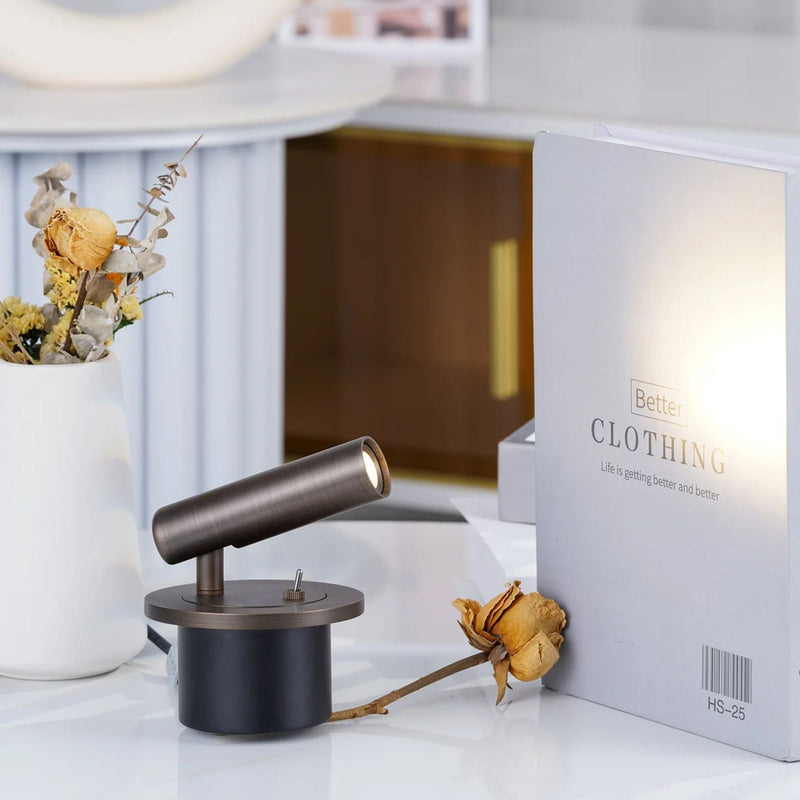 Adjustable Metal LED Wall Reading Lamp with Cylindrical Head
