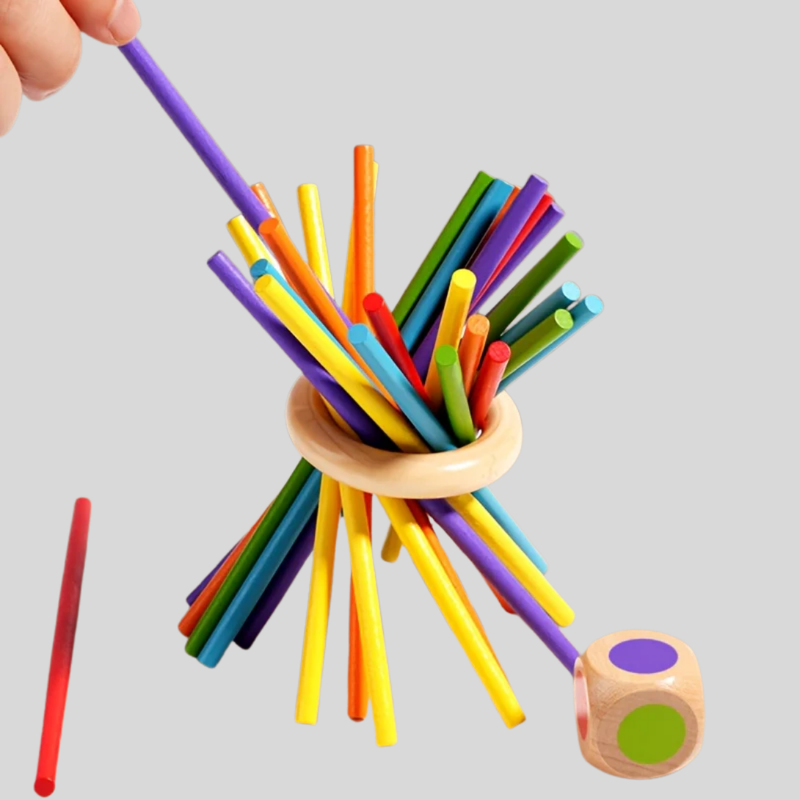 3-in-1 Wooden Colour Matching & Dexterity Game for Children