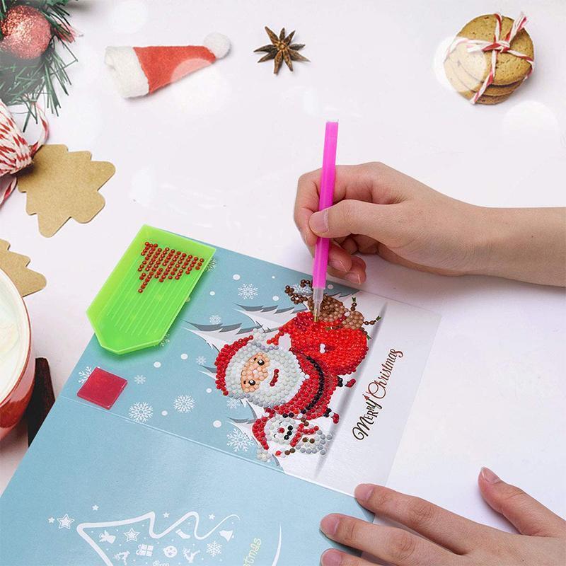 DIY Diamond Art Christmas Greeting Card Set