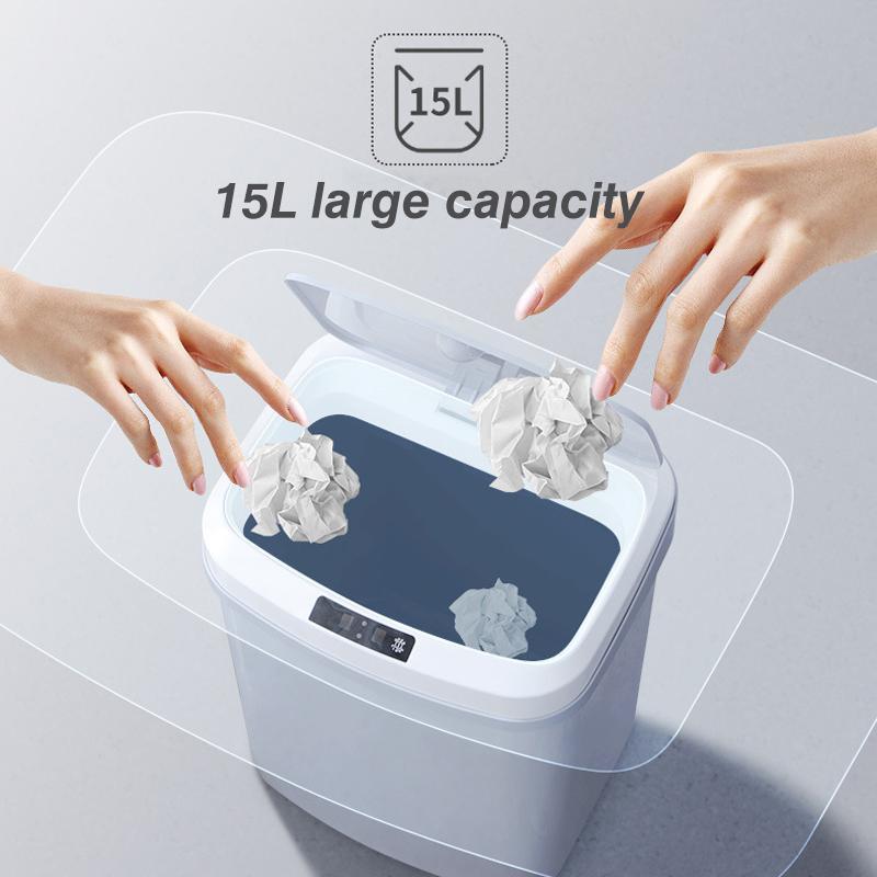 15L Automatic Sensor Bin with Touch-Free Lid