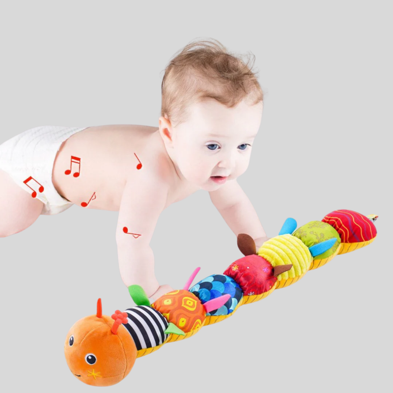 Soft Plush Caterpillar Baby Rattle Sensory Toy