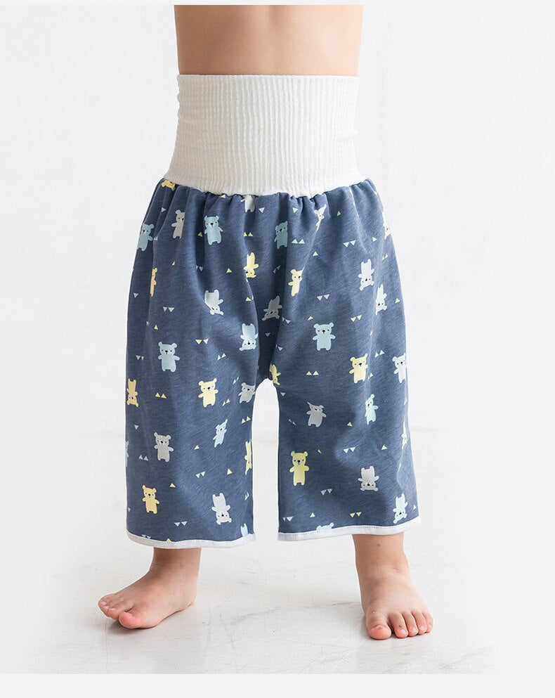 Reusable Toddler Potty-Training Shorts and Skirts with Stretch Waist