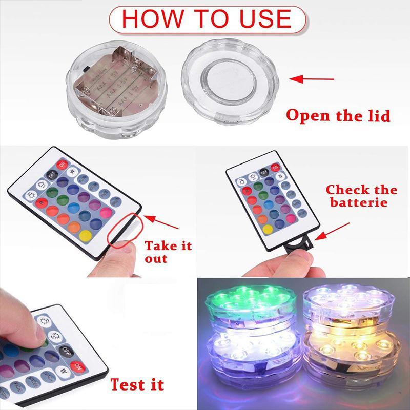Remote-Controlled RGB Underwater Pool Light