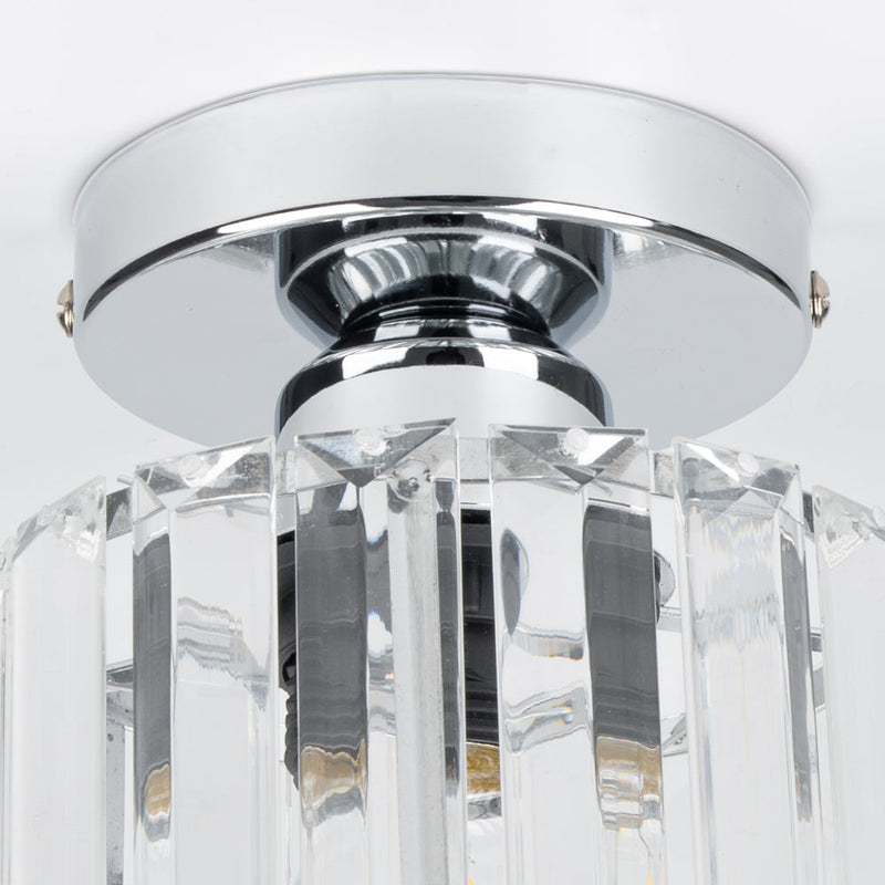 Modern Geometric Ceiling Light with Glass Shade