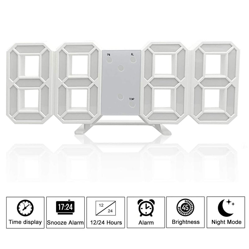 Smart Clock Design Smart 3D Digital Clock – Modern Design for Your Nightstand — Zenido UK