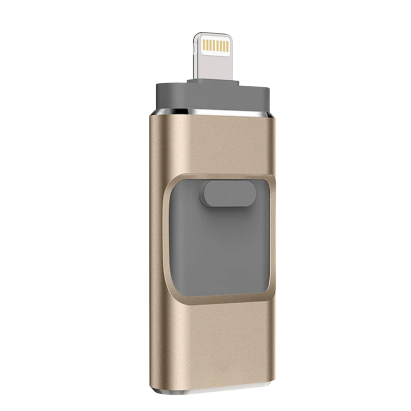 USB Flash Drive with Lightning, USB-C and Micro USB Connectors