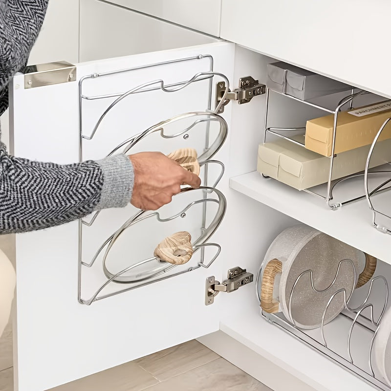 SteelOrganize Kitchen Lid Rack – Smart and Space-Saving Storage Solution