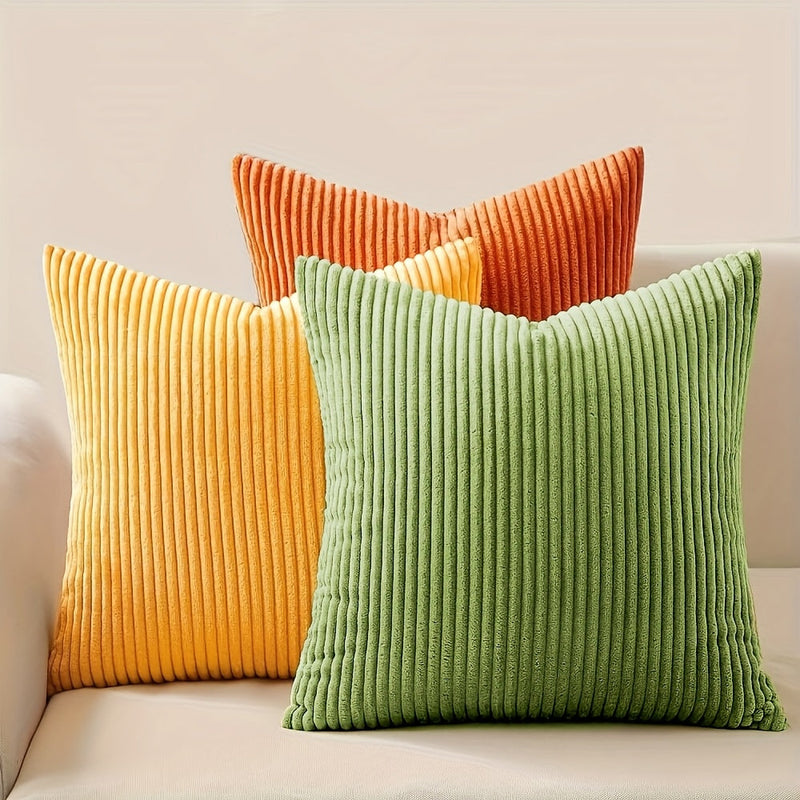 Bohemian Rib Cushion Cover with Stripe Texture – Soft, Stylish, and Decorative