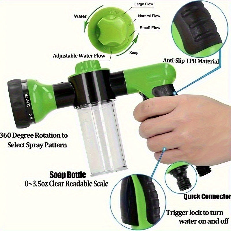 Dog Shower and Hose Attachment 8 in 1 - Washing, Spraying, Cleaning