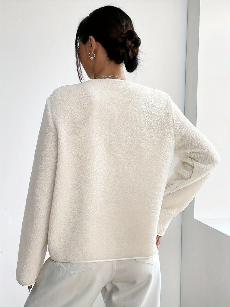Elegant ladies' jacket with buttons – Timeless and soft for autumn and winter