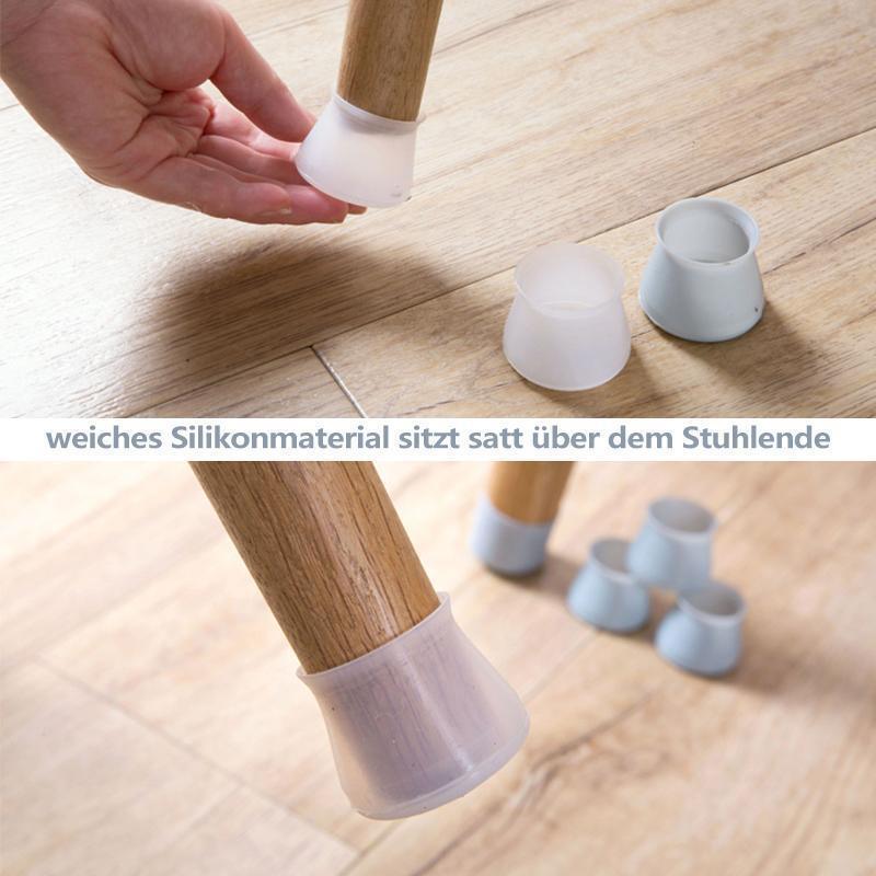 FlexiGrip Pro – Transparent Silicone Chair Leg Covers with Anti-Slip Felt Base