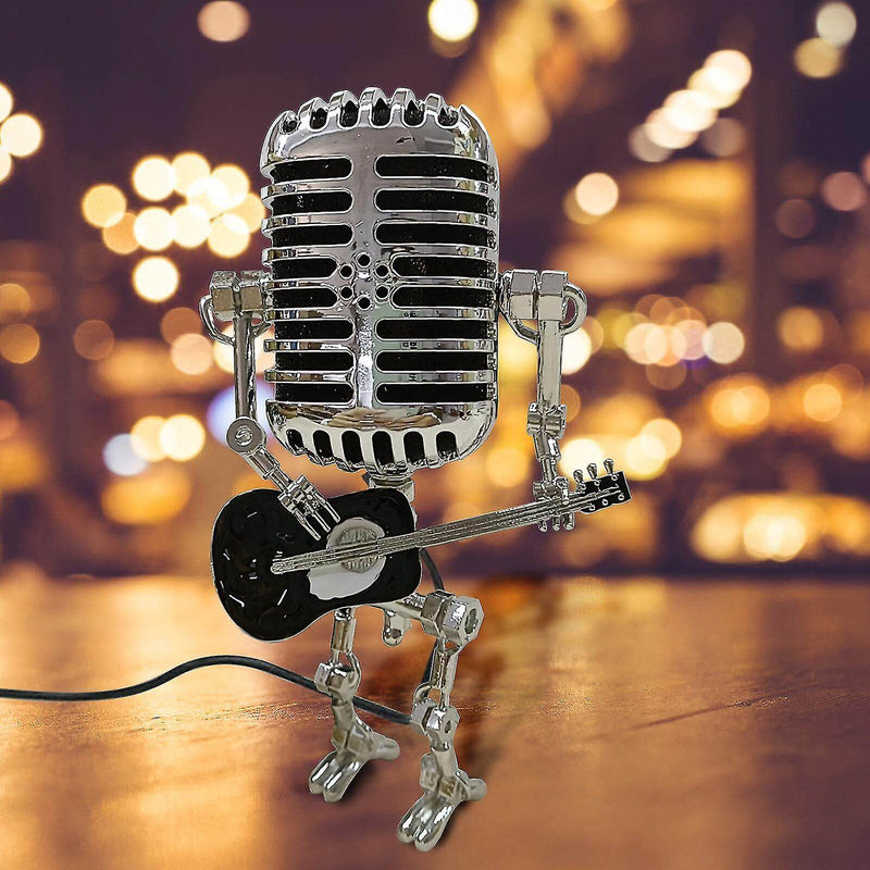 Microphone Robot LED Desk Lamp for Novelty Home and Office Lighting