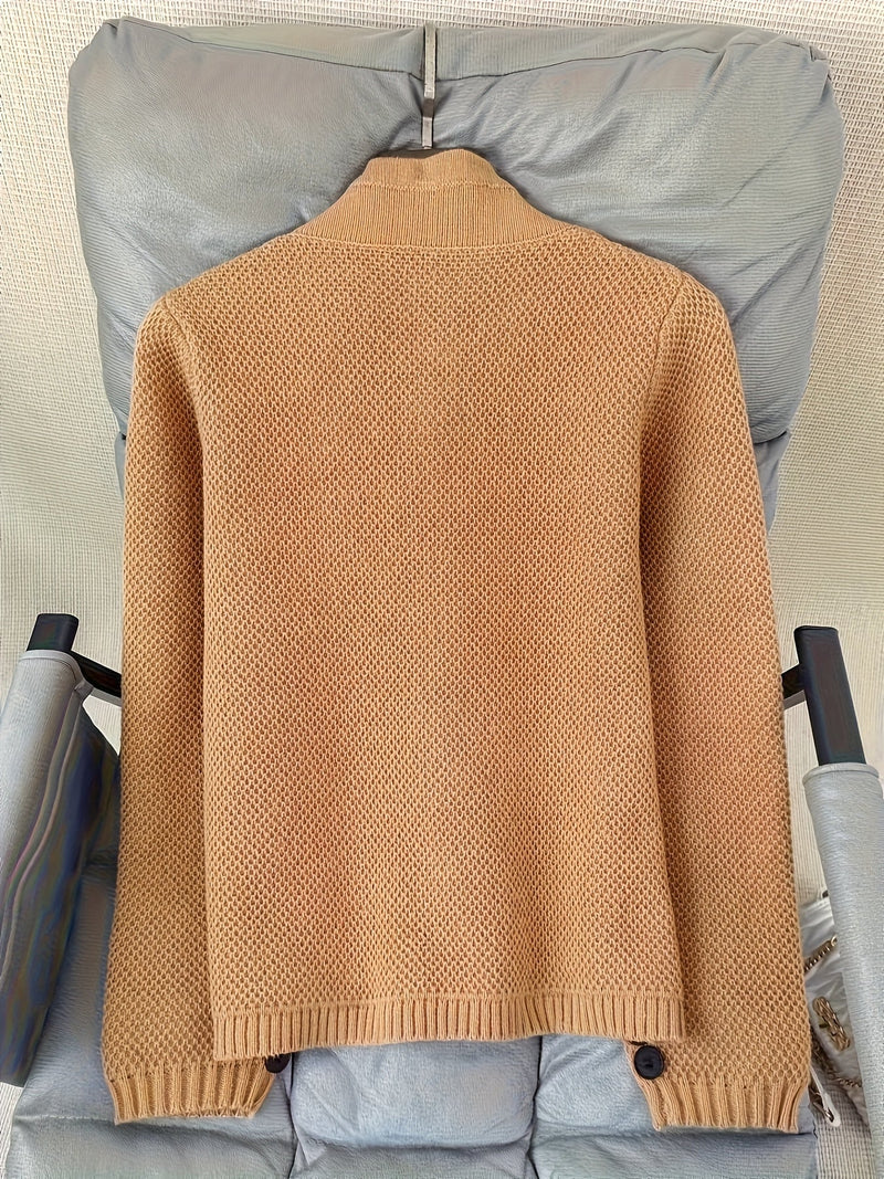 Ladies Knitted Sweater with High Neck – Comfortable and Timeless