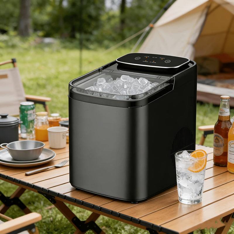 Compact Ice Cube Maker with Rapid Ice Production for Home and Office