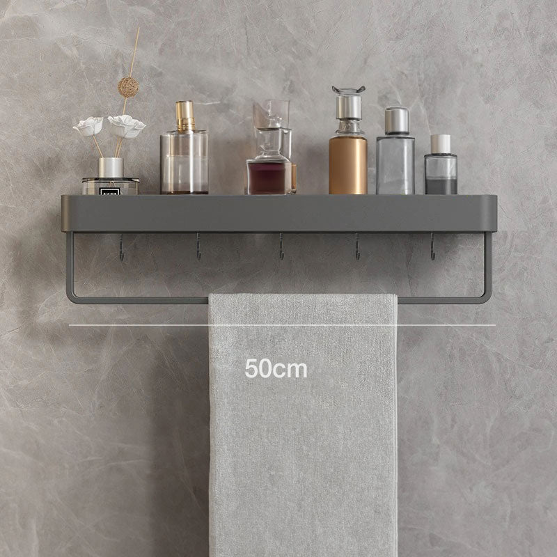 Wall Rack for Bathroom with Shelf and Towel Rail in Modern Design