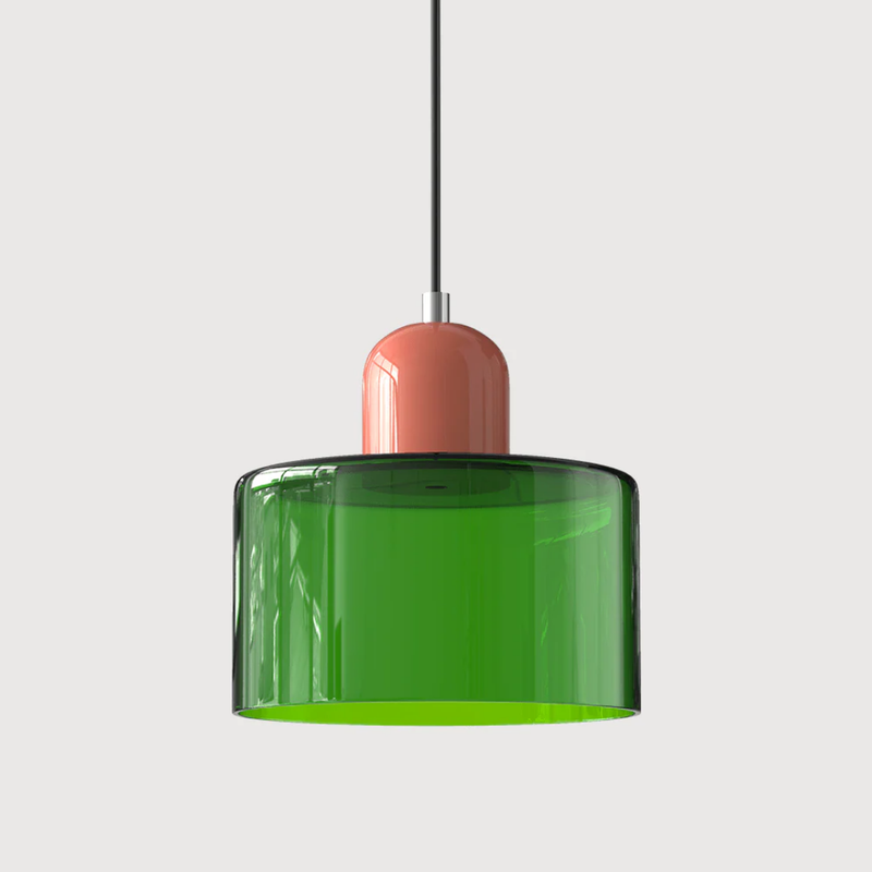 Retro Pendant Lamp with Glass Shade and Adjustable Cord for a Warm Atmosphere