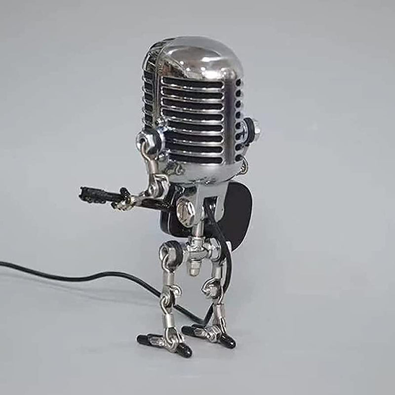 Microphone Robot LED Desk Lamp for Novelty Home and Office Lighting