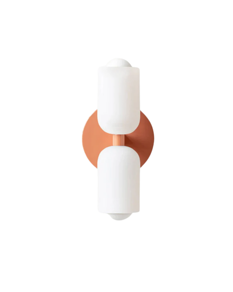 Double-Head Frosted Glass Wall Sconce with Soft Ambient Lighting