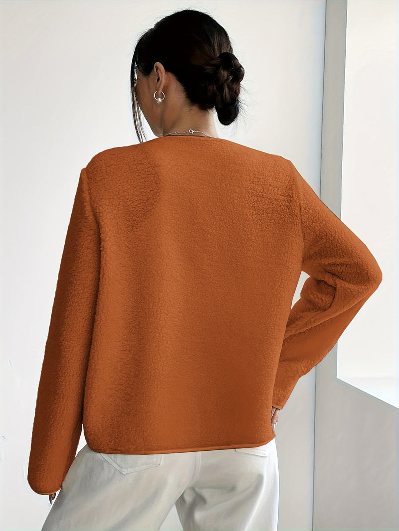 Elegant ladies' jacket with buttons – Timeless and soft for autumn and winter