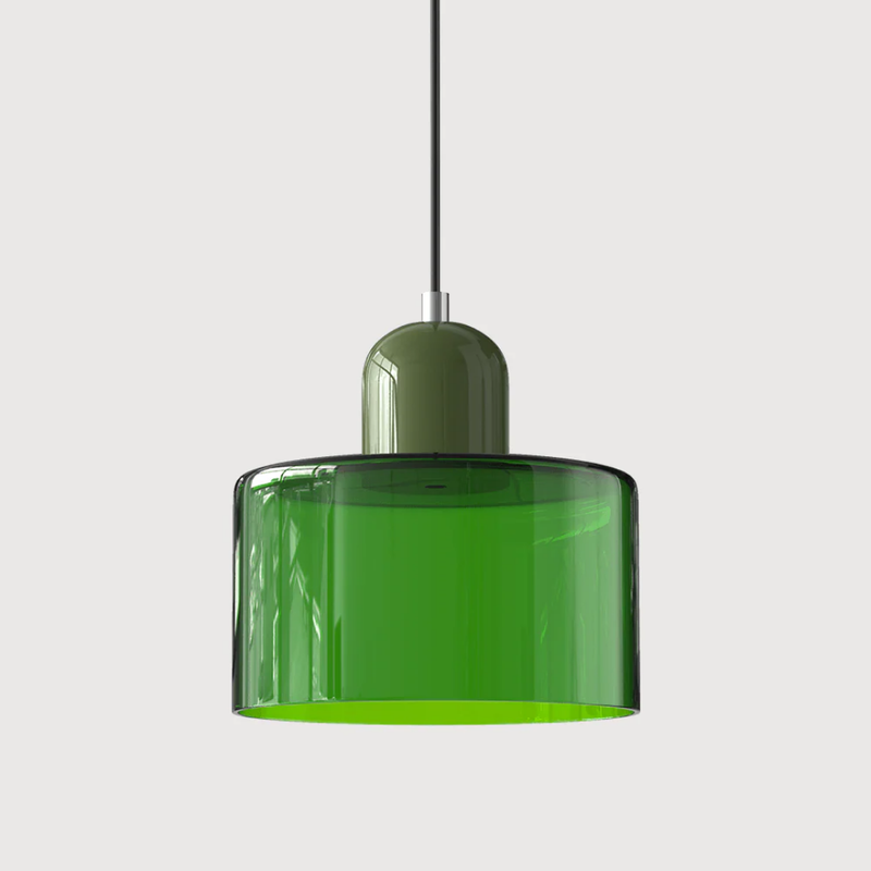Retro Pendant Lamp with Glass Shade and Adjustable Cord for a Warm Atmosphere