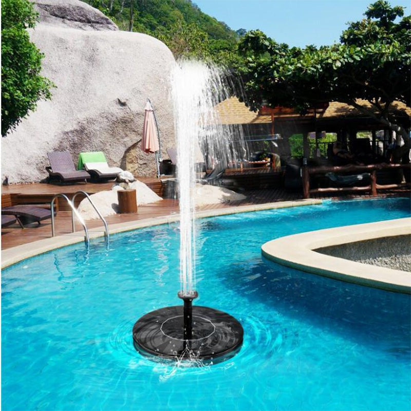 Solar-Powered Floating Fountain Pump with Interchangeable Nozzles