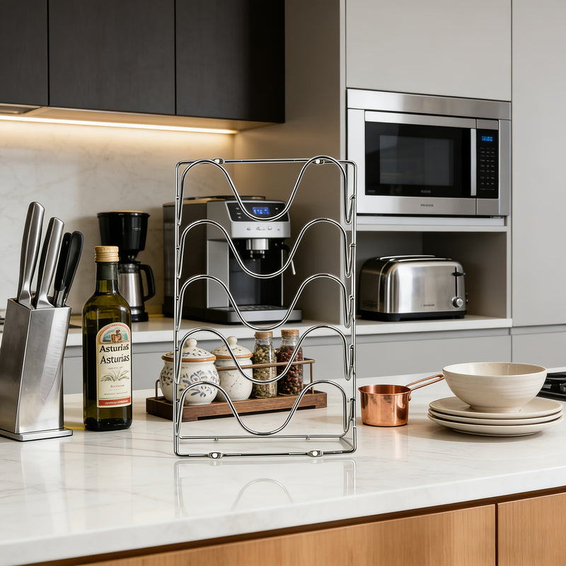 SteelOrganize Kitchen Lid Rack – Smart and Space-Saving Storage Solution