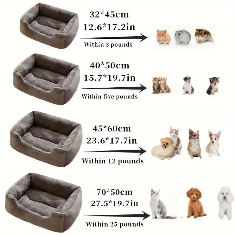 Soft Cat and Dog Bed for Small Pets with Comfortable Plush Edge