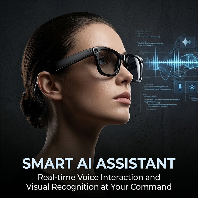 AI Smart Camera Glasses with Voice Control & HD Recording